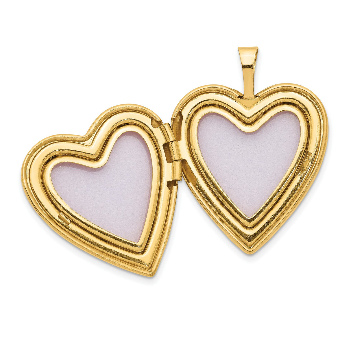 14k Yellow Gold Heart Locket Pendant with Diamond Accent and Starburst Design