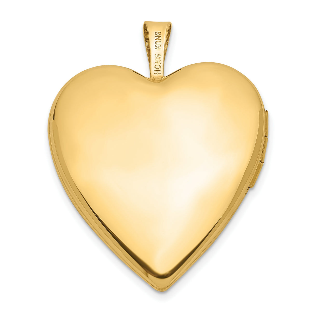14k Yellow Gold Heart Locket Pendant with Diamond and Swirl Starburst Design for Women