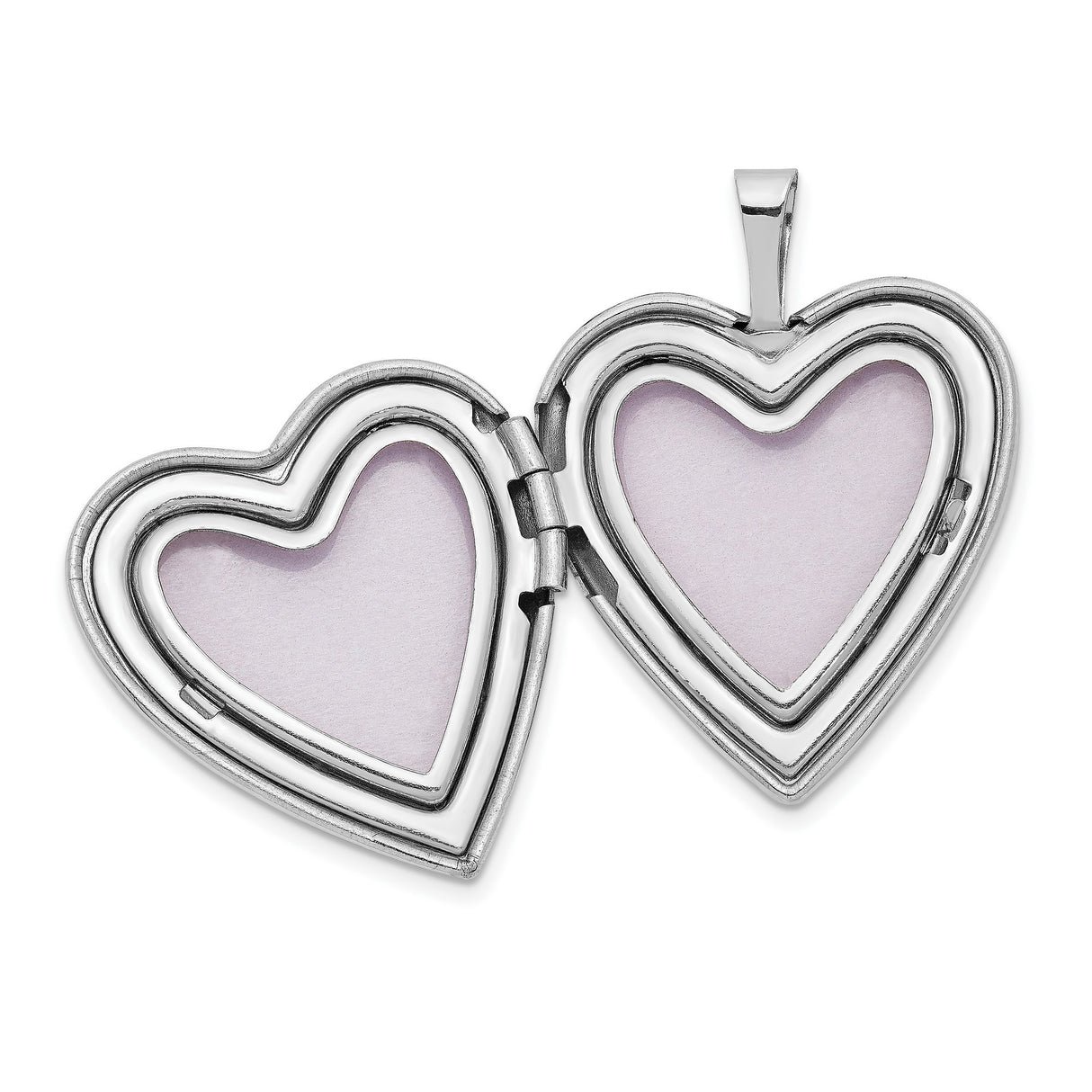 14k White Gold Heart Locket Pendant with Mom and Hearts, Sentimental Keepsake Jewelry for Women