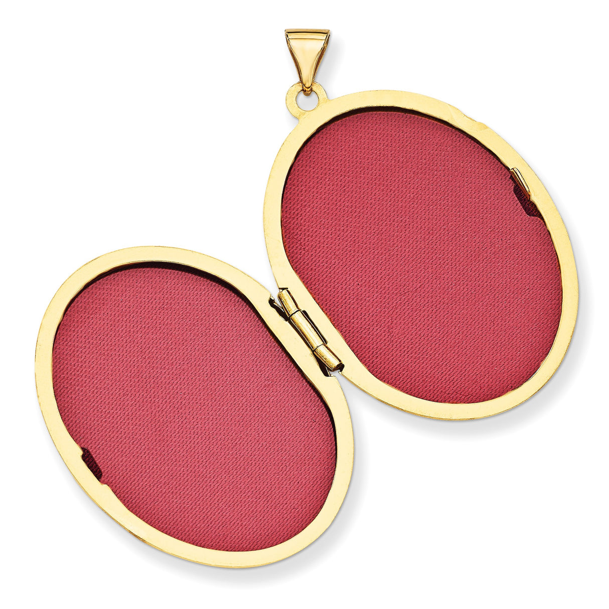 14k Yellow Gold Oval Locket Pendant with Floral Scroll and Flower Motif