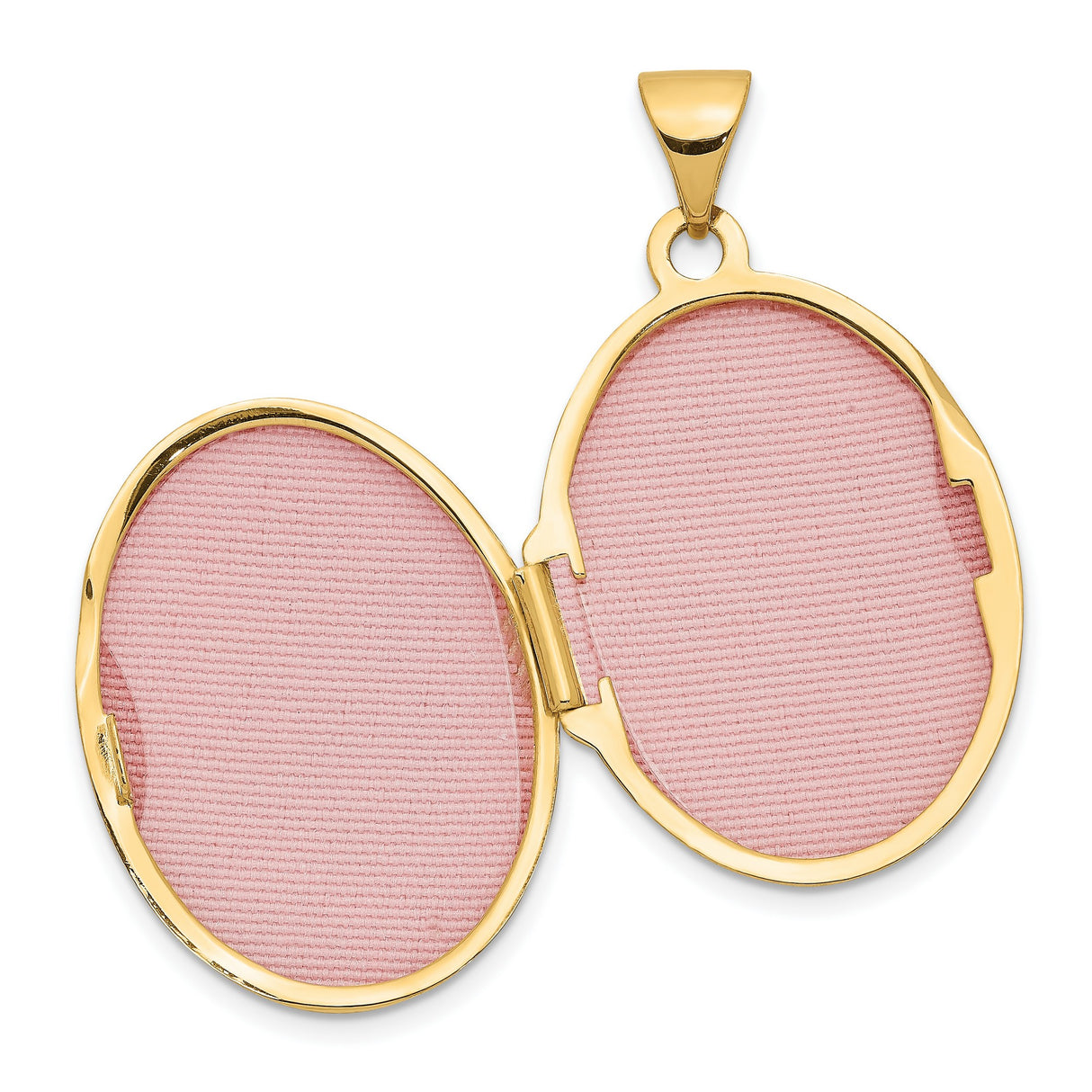 14k Multi-Tone Gold Floral Oval Locket Pendant with Silver Tone Flowers for Women