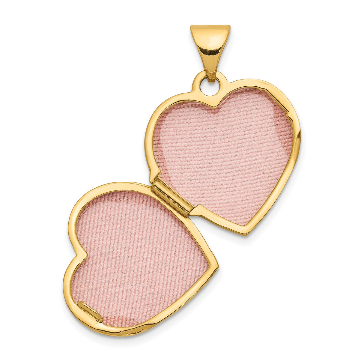 14k Multi-Tone Gold Heart Locket Pendant with Embossed Baby Footprints, Motherhood Theme
