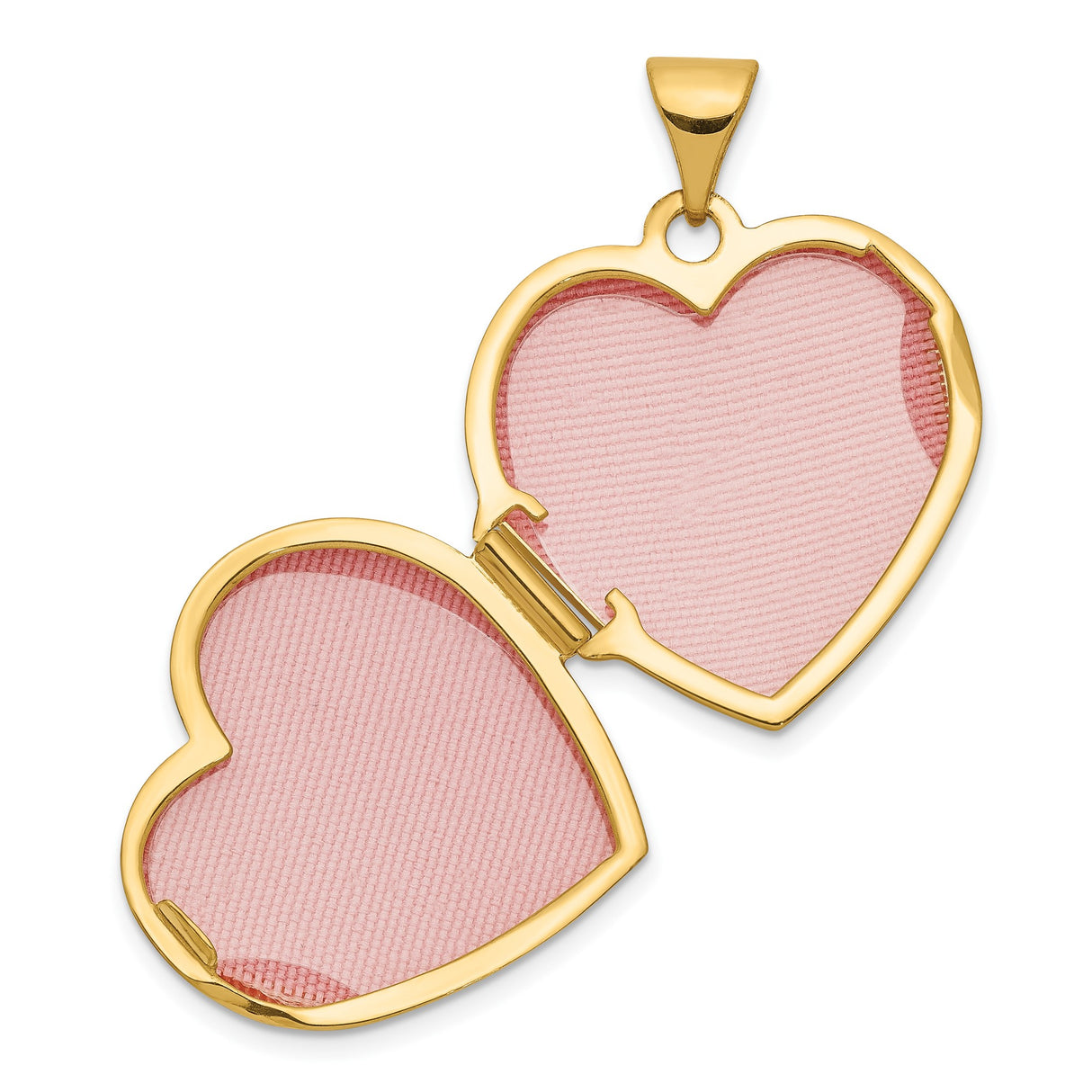14k Two-Tone Gold Heart Locket Pendant with White Gold Butterfly Accent