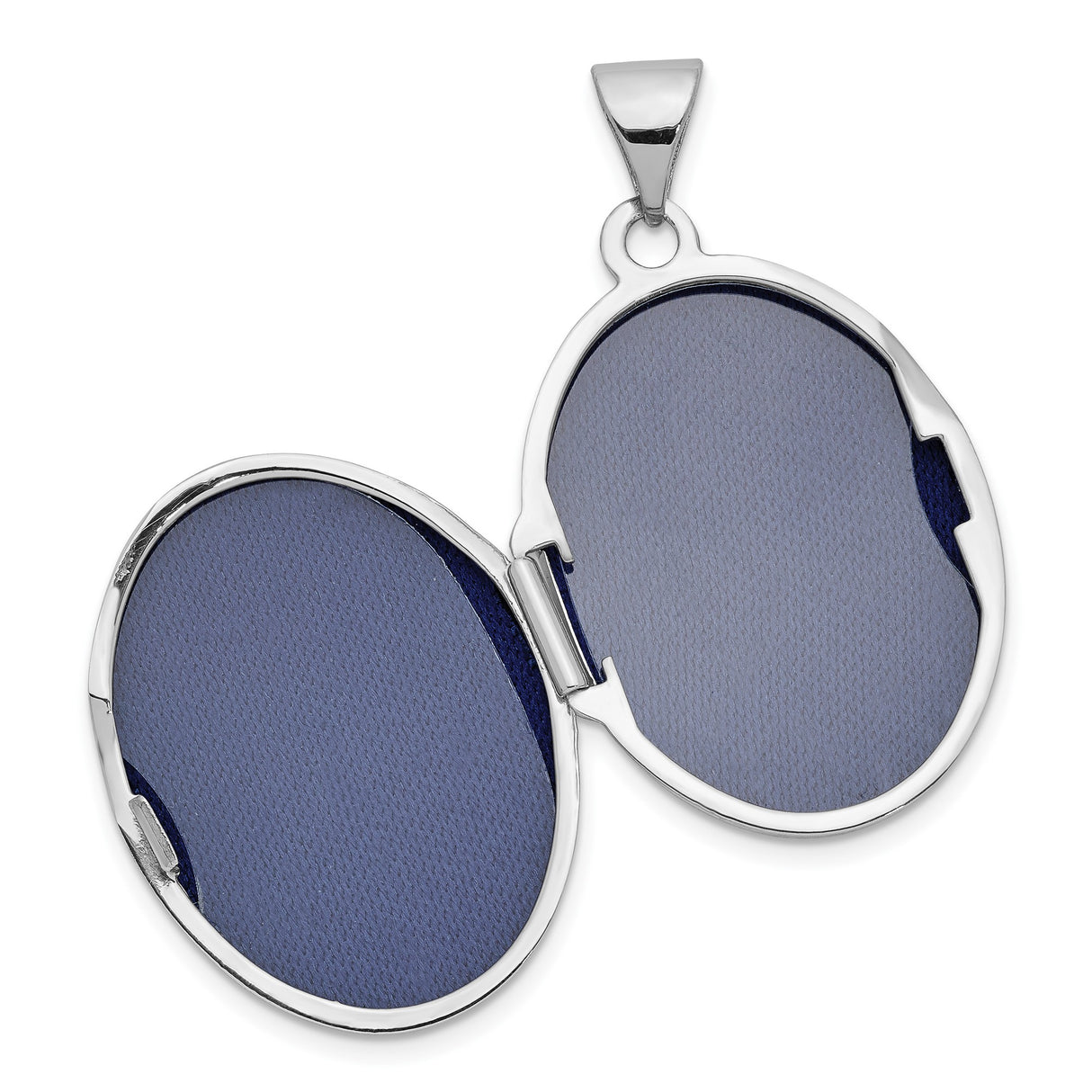 14k White Gold Oval Locket Pendant with Raised Tree of Life Design