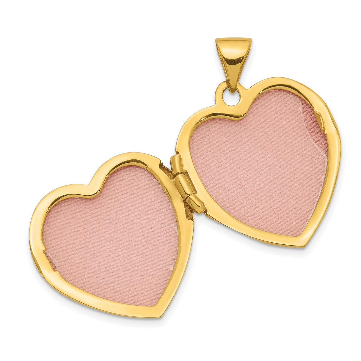 14k Multi-Tone Gold Heart Locket Pendant with Diamond Accent, Rose Design and Love Inscription