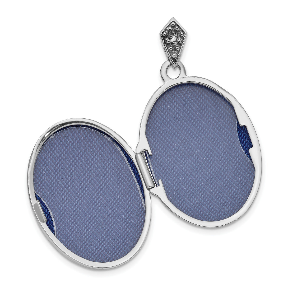 14k White Gold Oval Locket Pendant with Tree of Life Design for Women