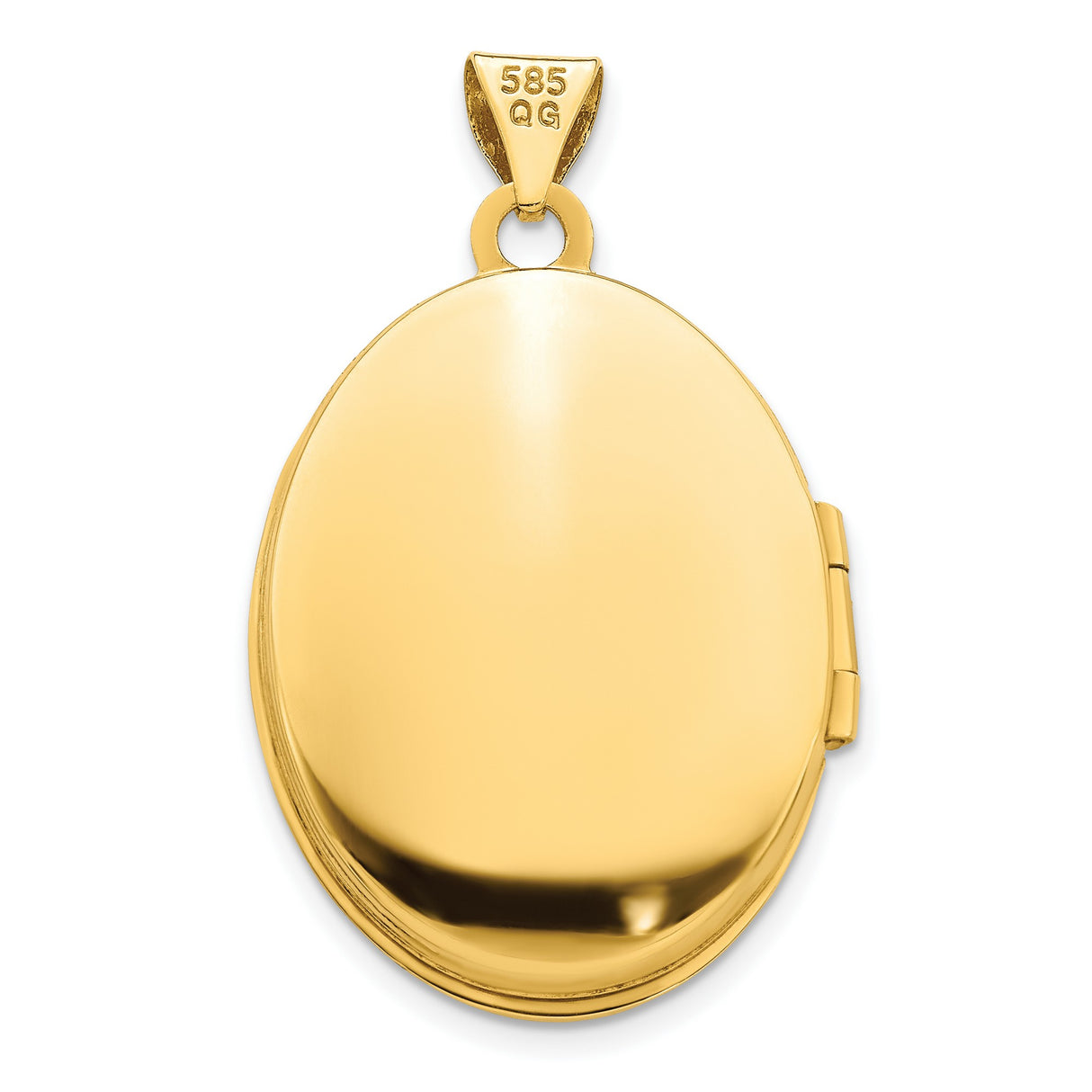 14k Multi-Tone Gold Oval Locket Pendant with Diamond, Rhodium Flower and Star Motif