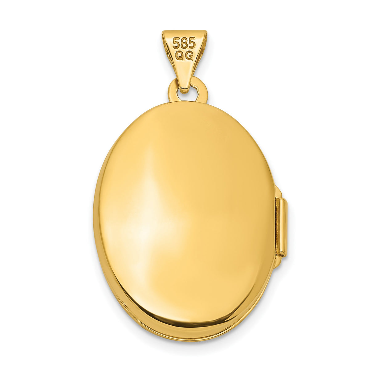 14k Yellow Gold and Rhodium Oval Locket Pendant with Diamond and Starburst Design