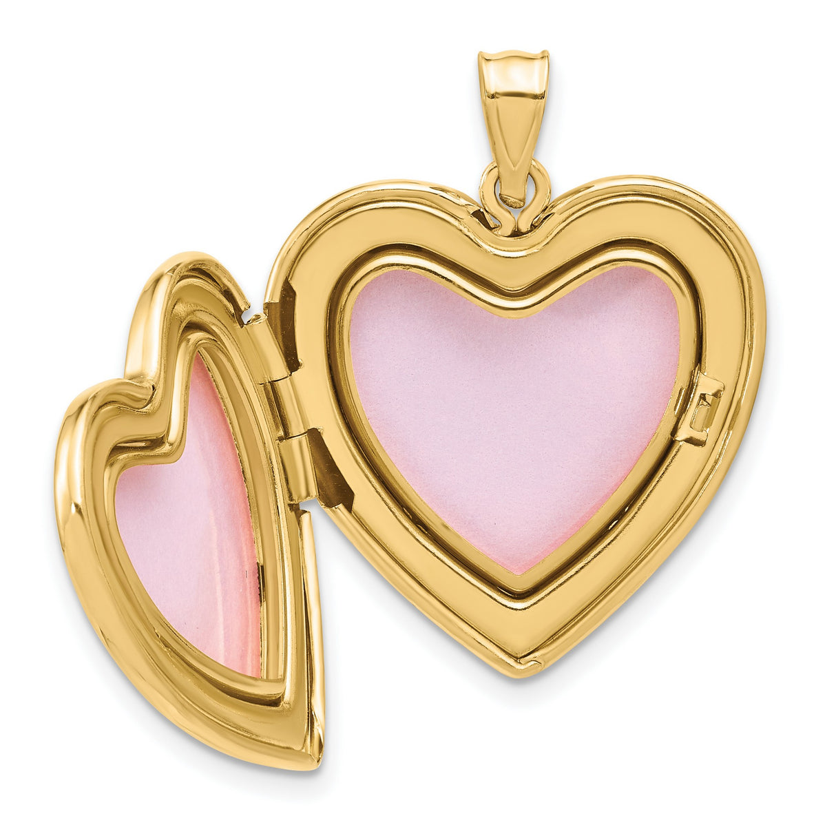 14k Yellow Gold Heart Locket Pendant with Diamond Starburst Engraving, Romantic Keepsake Jewelry