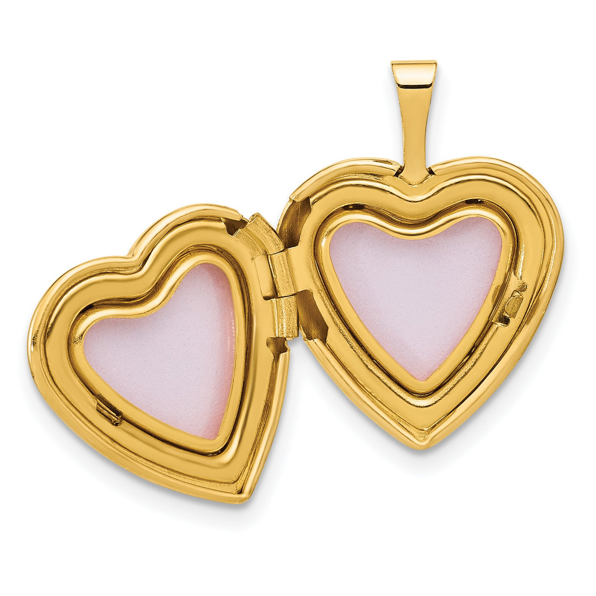 14k Yellow Gold Heart Locket Pendant with Paw Prints, Pet Memorial Jewelry for Women