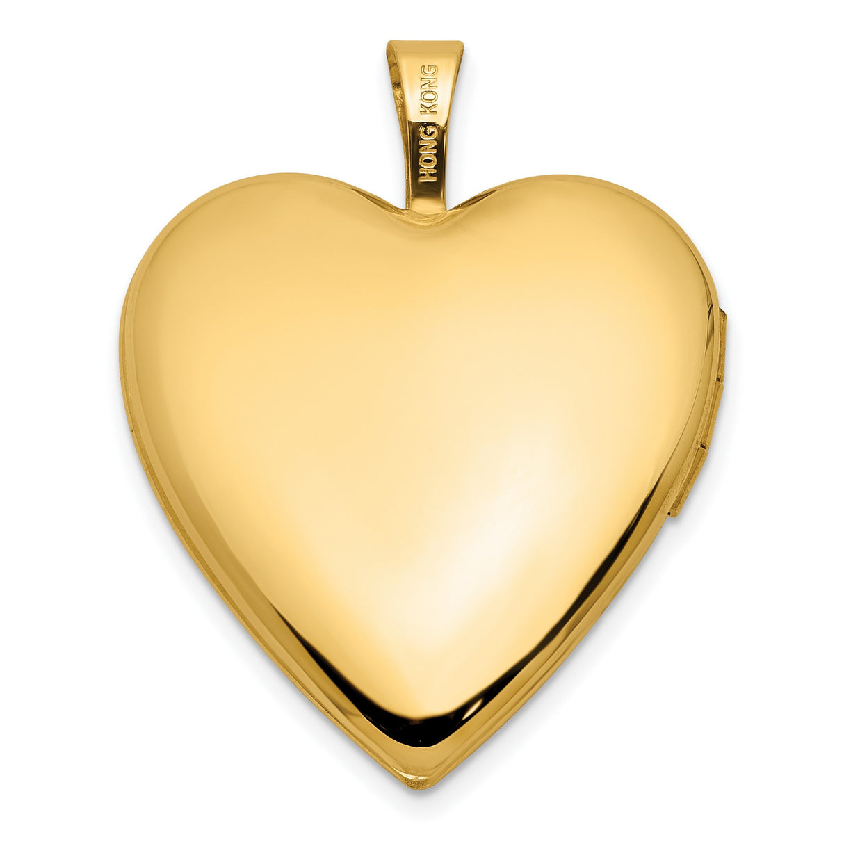 14k Yellow Gold Heart Locket Pendant with Heart and Vine Design for Women