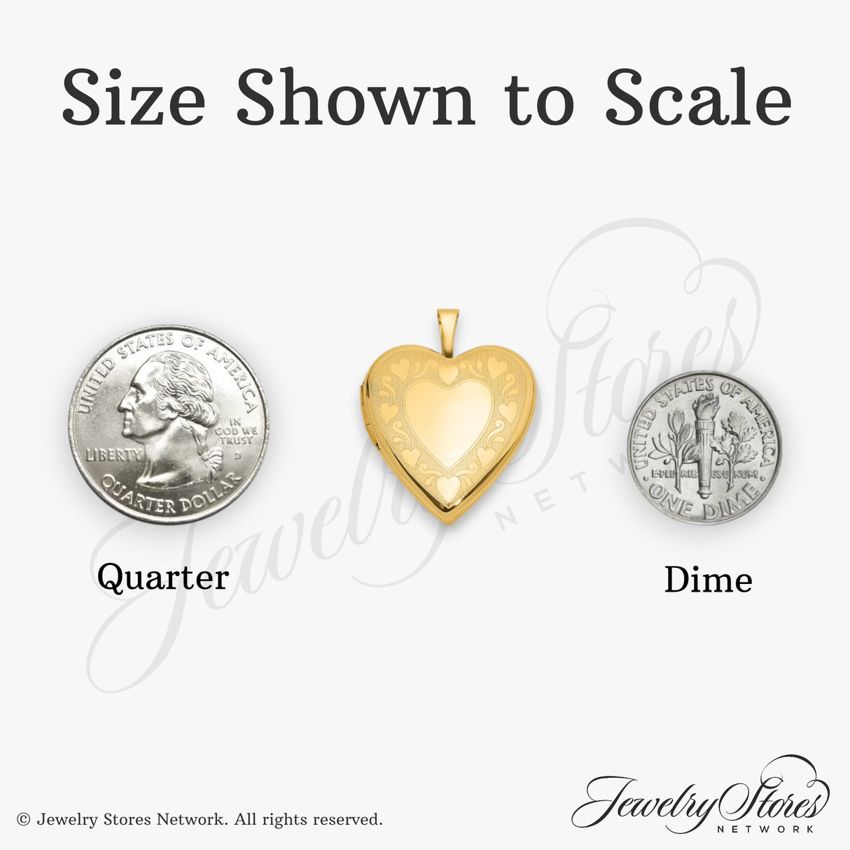 14k Yellow Gold Heart Locket Pendant with Heart and Vine Design for Women