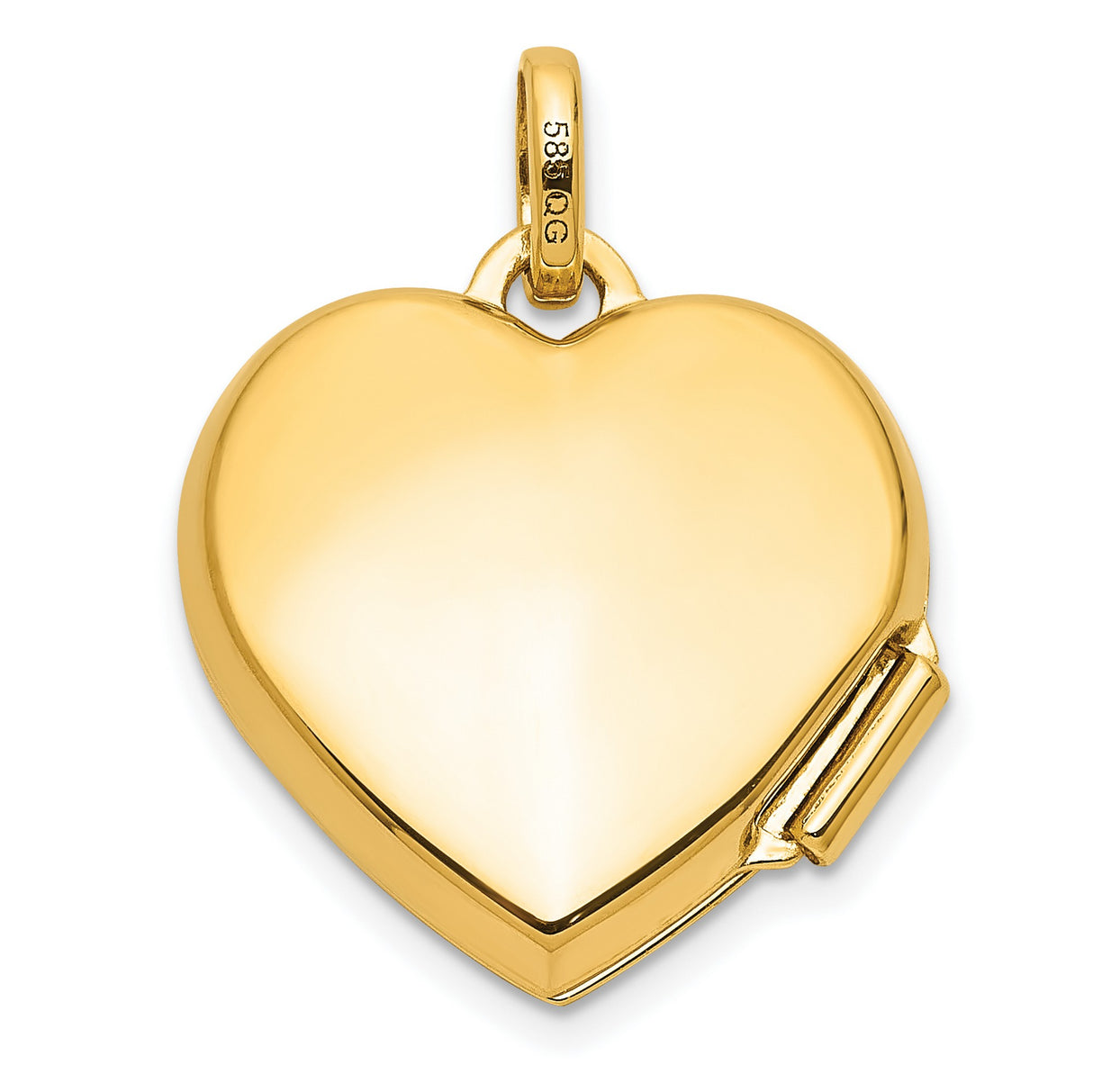 14k Multi-Tone Gold Heart Locket Pendant with Tri-Color Rainbow Design, Chase the Rainbow Engraving