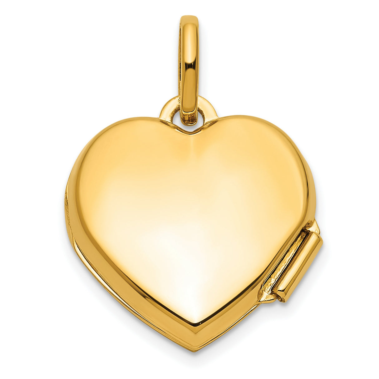 14k Multi-Tone Gold Heart Locket Pendant, Forever in My Heart Engraving, Memorial Keepsake for Women