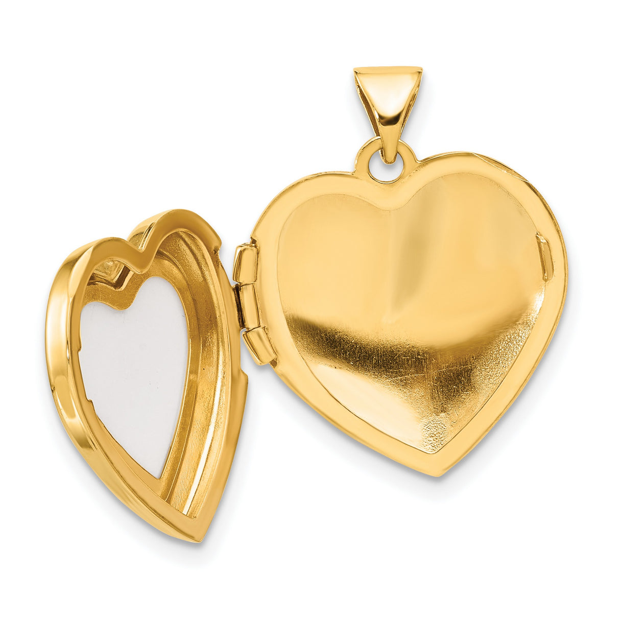 14k Yellow Gold Heart Shaped Mom Locket Pendant with Agate, Polished Finish, Sentimental Jewelry