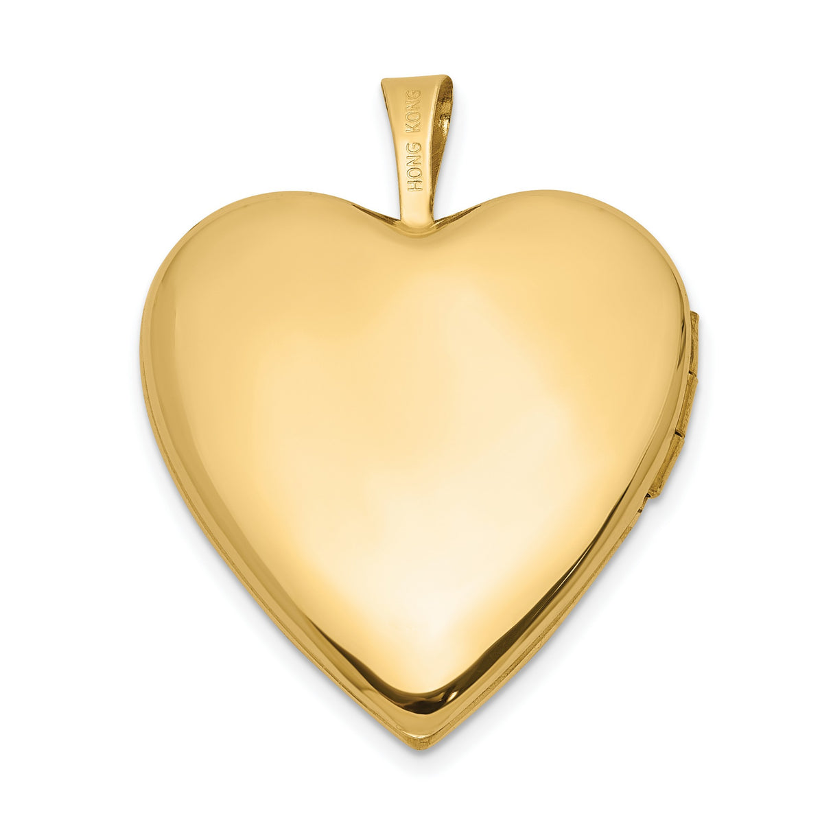 14k Yellow Gold Heart Locket Pendant with Diamond Accent, Forever in My Heart Engraving