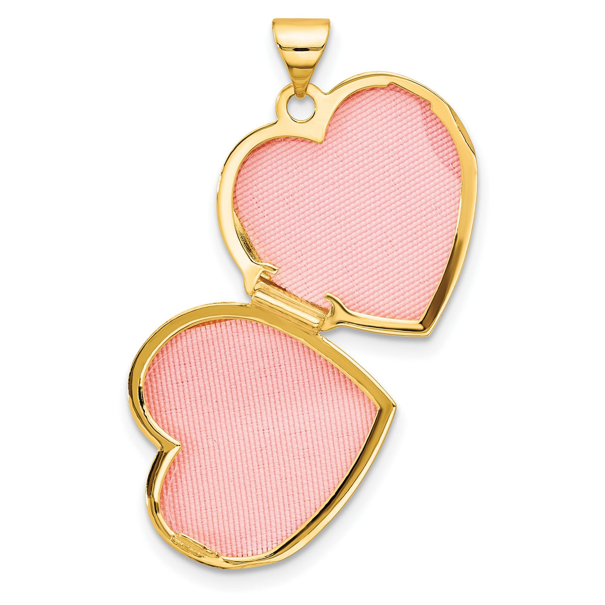 14k Multi-Tone Gold Heart Locket Pendant with Diamond, Always My Mom Forever My Friend Design