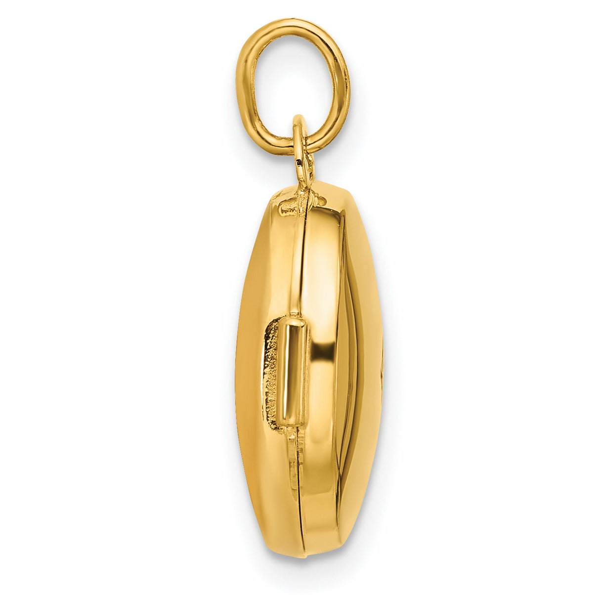 14k Multi-Tone Gold Round Locket Pendant with Diamond Star Accent, Polished Memory Keepsake for Women