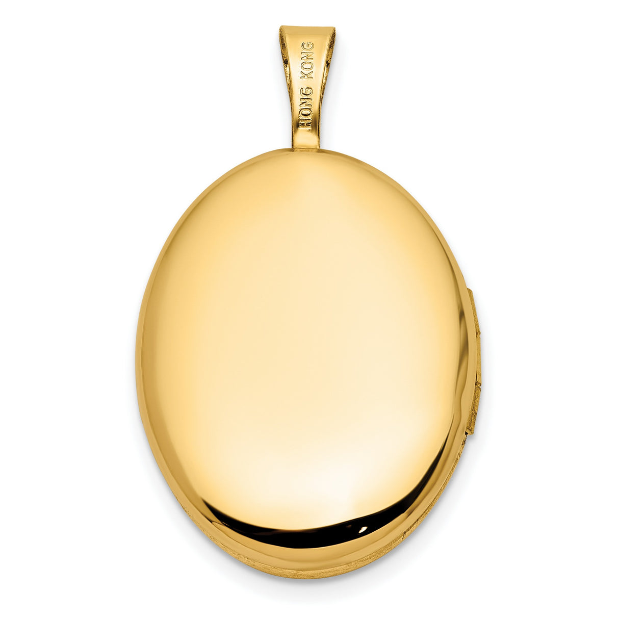 14k Yellow Gold Oval Locket Pendant with Diamond Accent, North Star Engraving, Celestial Design