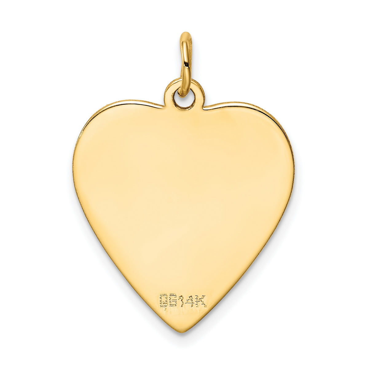 14k Yellow Gold Heart Pendant, Textured Minimalist Charm Symbolizing Love for Women