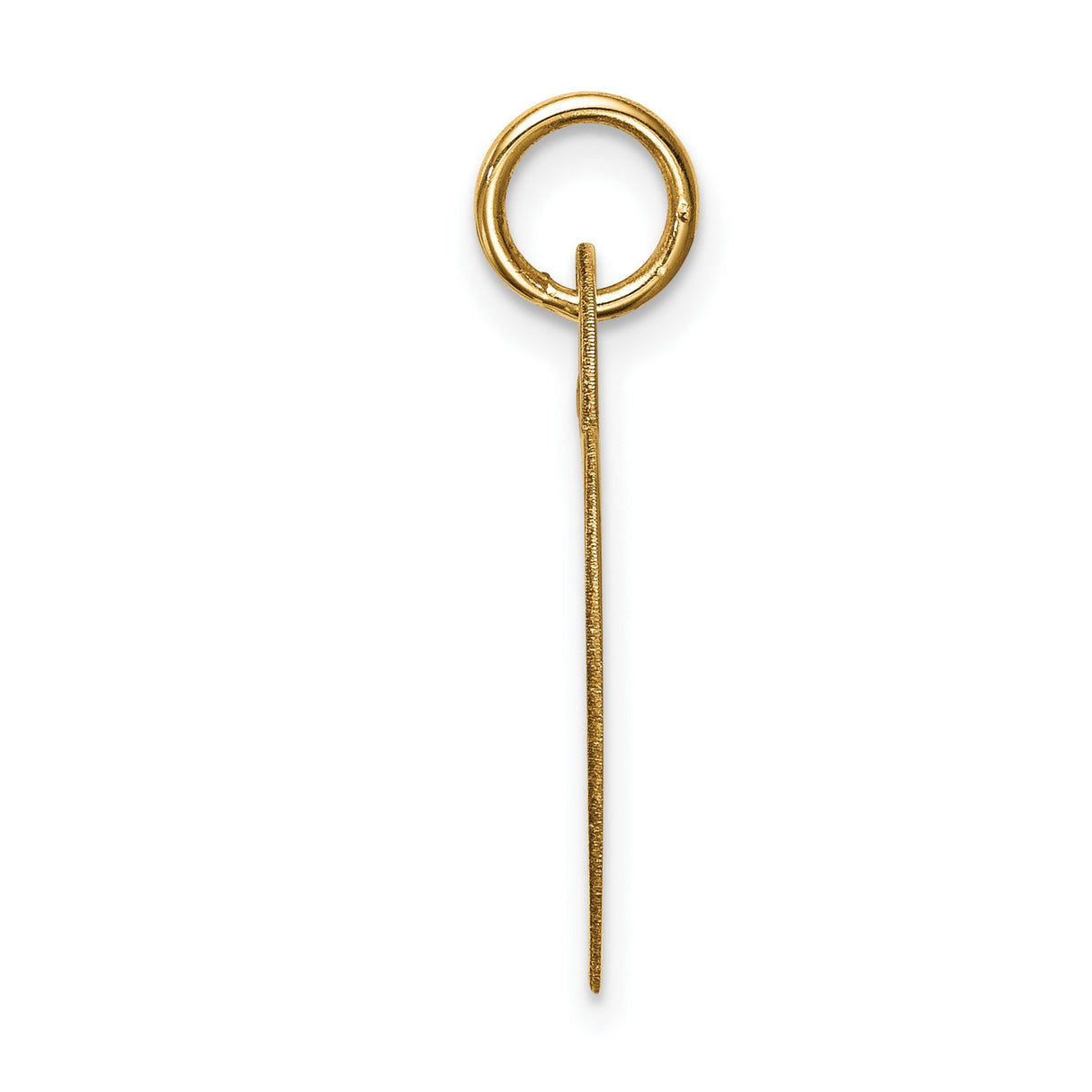 14k Yellow Gold Heart Pendant with Polished Finish and Open Bail Charm