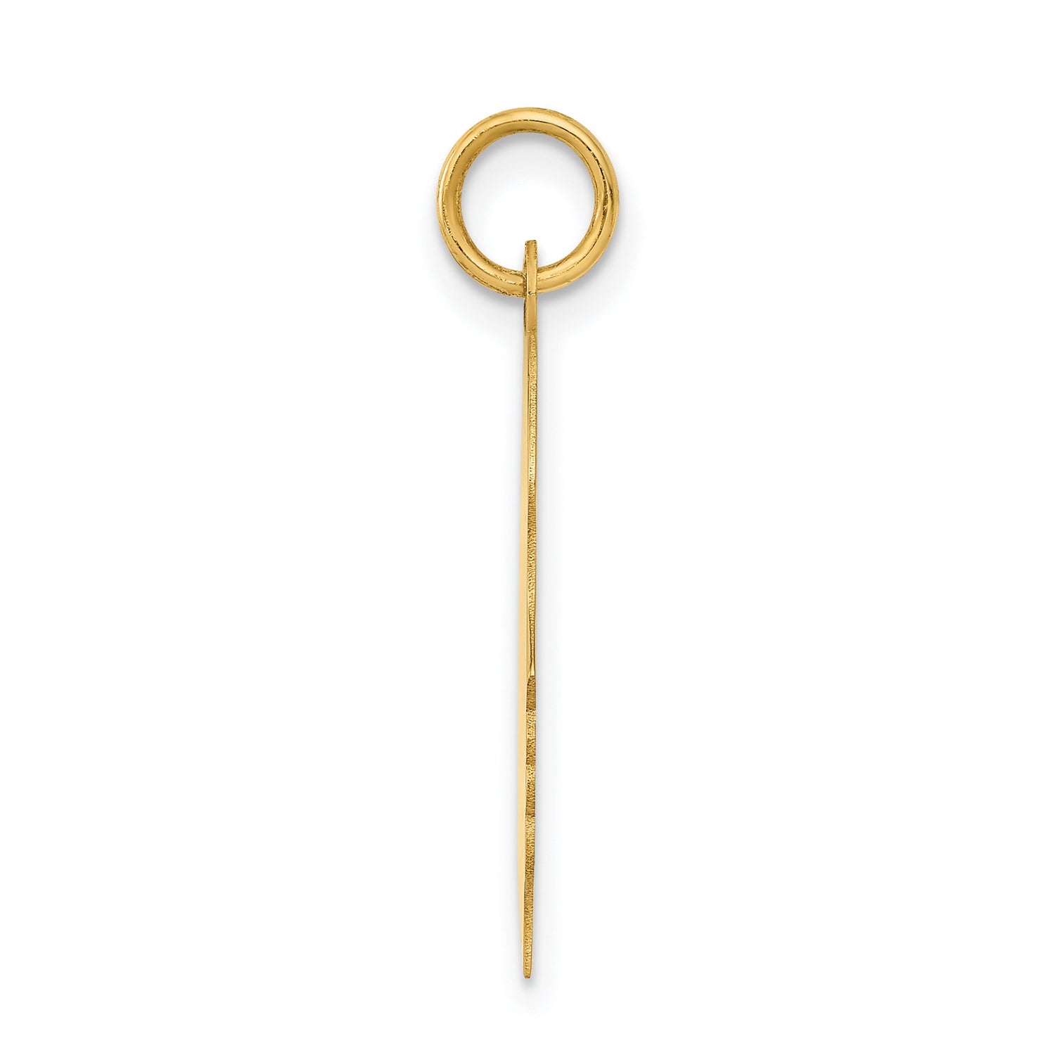 .011 Depth Engravable Girl Head Charm Pendant in Real 14k Yellow Gold