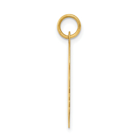 .011 Depth Engravable Girl Head Charm Pendant in Real 14k Yellow Gold