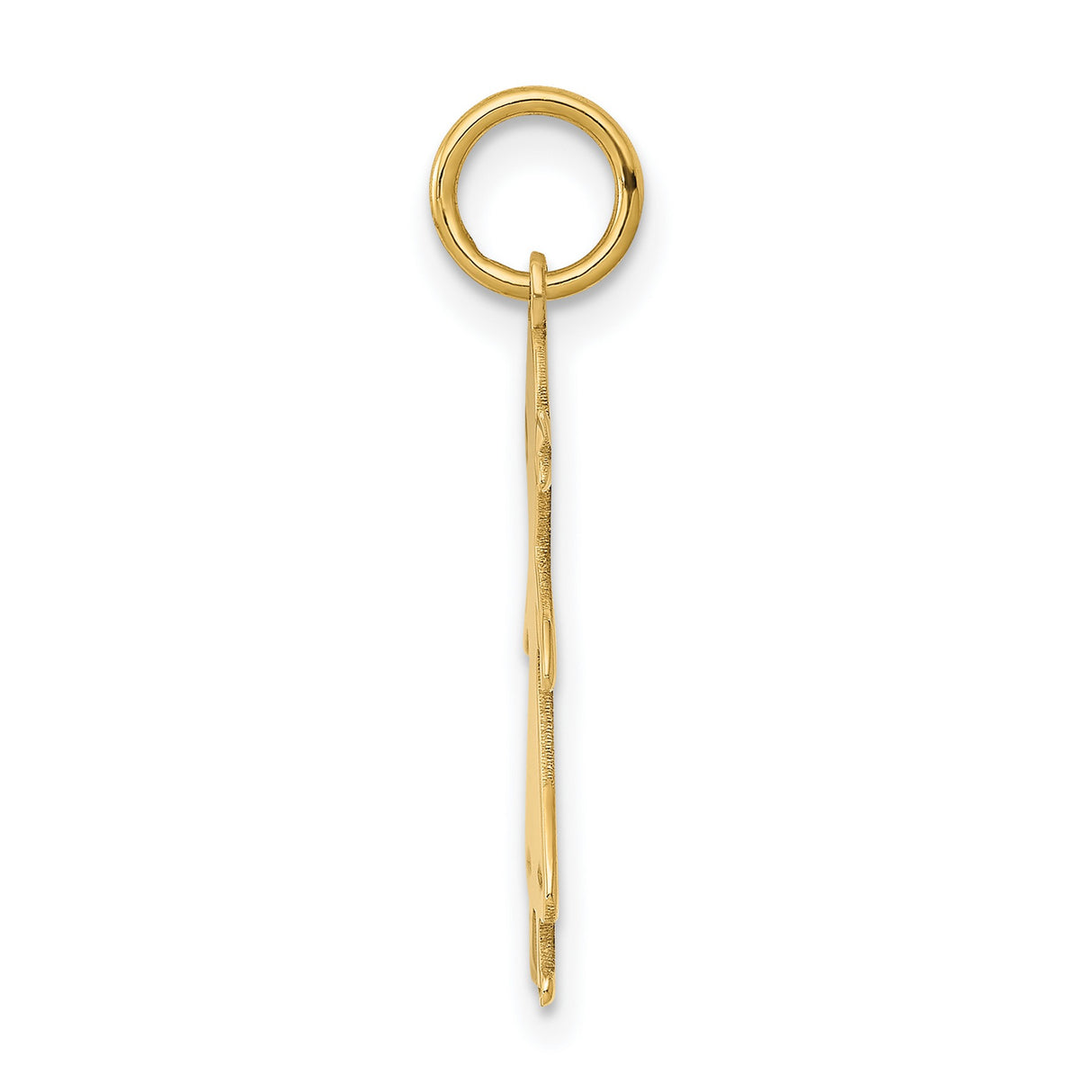 14k Yellow Gold Girl Silhouette Pendant with Pigtails and Dress Detail, Family Keepsake Jewelry