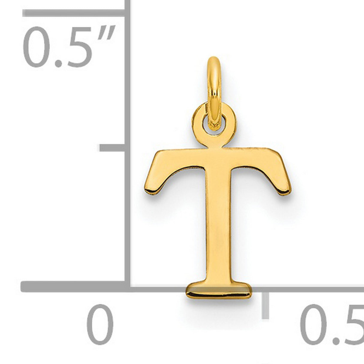 14k Yellow Gold Tau Cross Pendant, T-Shaped Franciscan Religious Charm for Women or Unisex Wear