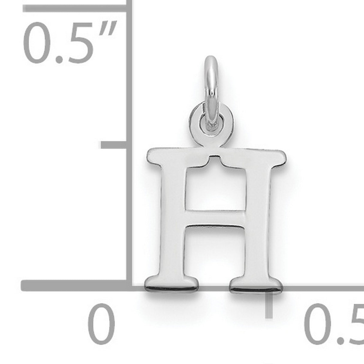 Letter H Initial Charm Pendant in Real 925 Sterling Silver