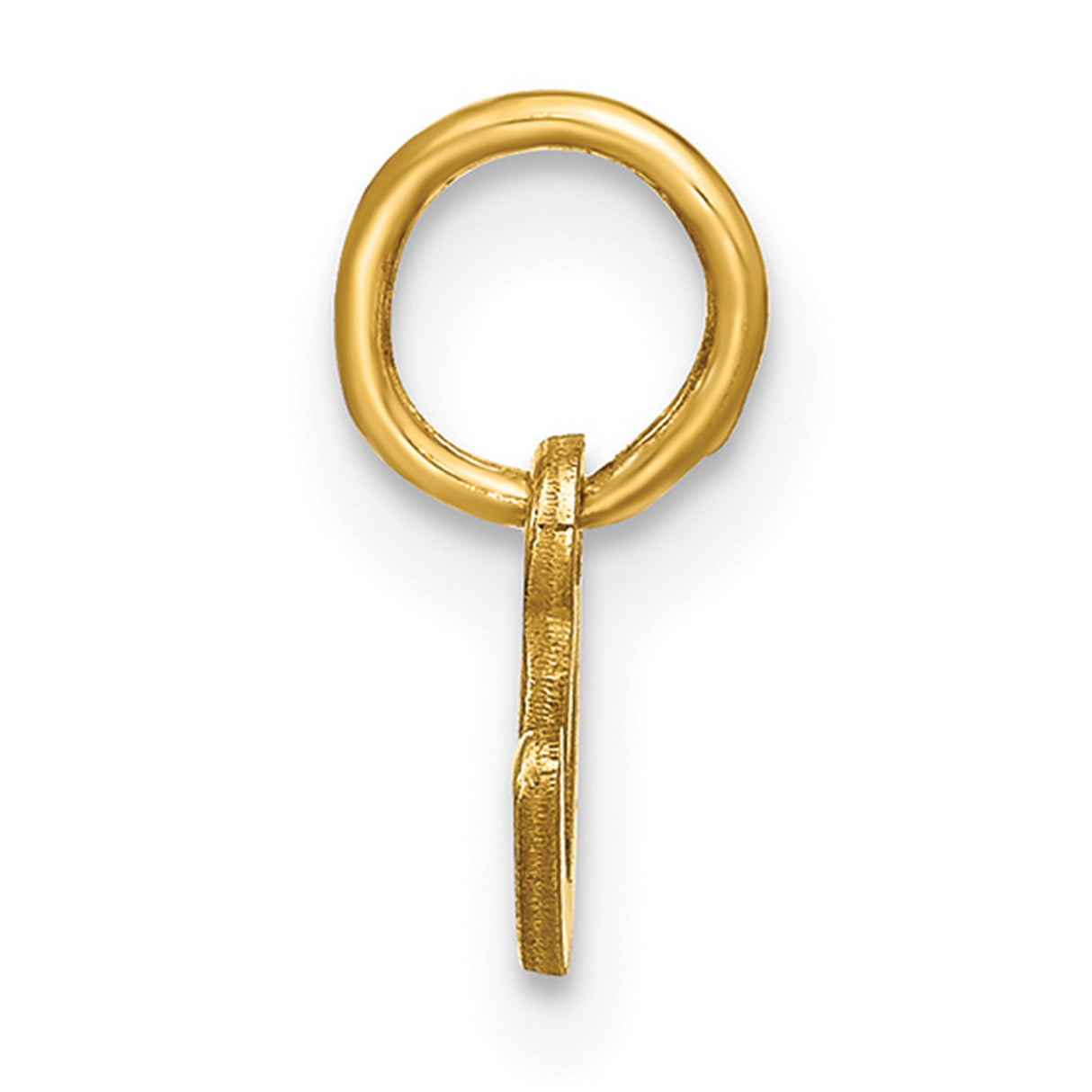 14k Yellow Gold Script Initial E Pendant, Cursive Letter Charm for Necklace or Bracelet