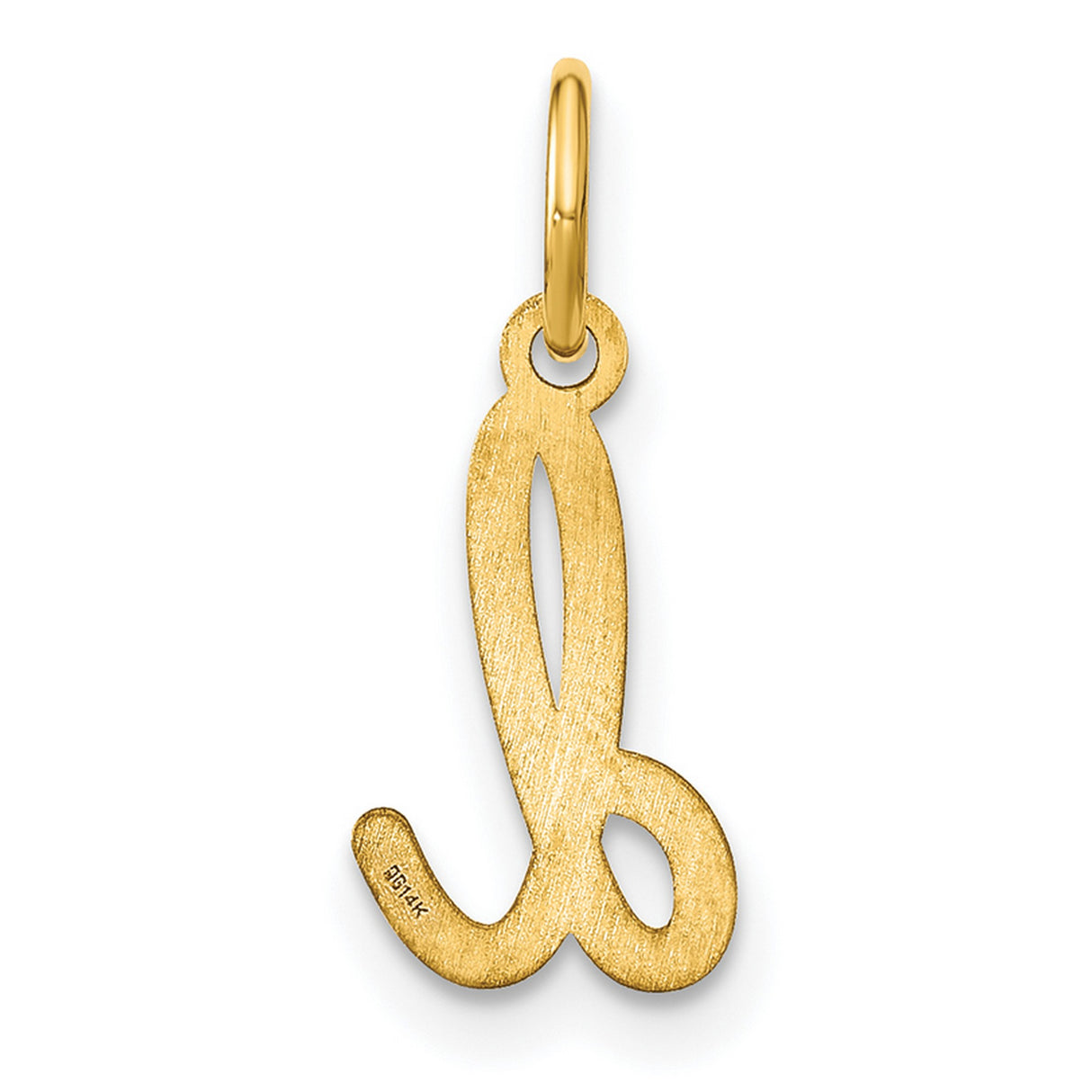 Lower case Letter D Initial Charm Pendant in Real 14k Yellow Gold
