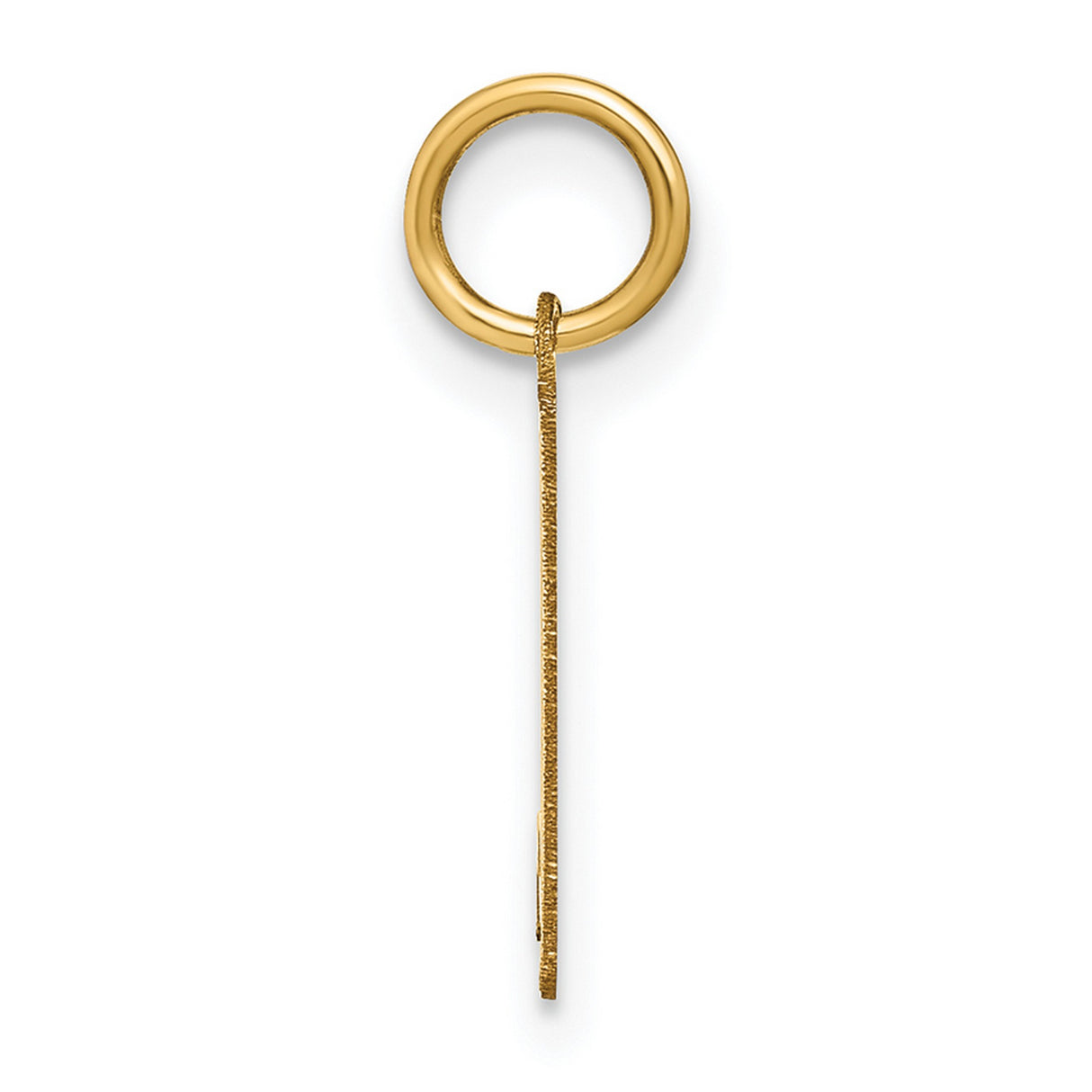 14k Yellow Gold Letter K Pendant Charm, Script Alphabet Monogram Jewelry for Women