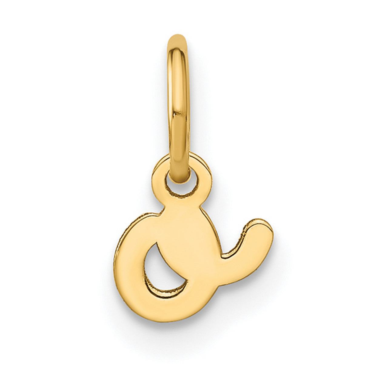 14k Yellow Gold Ampersand Symbol Pendant Charm, Minimalist Connection and Unity Jewelry