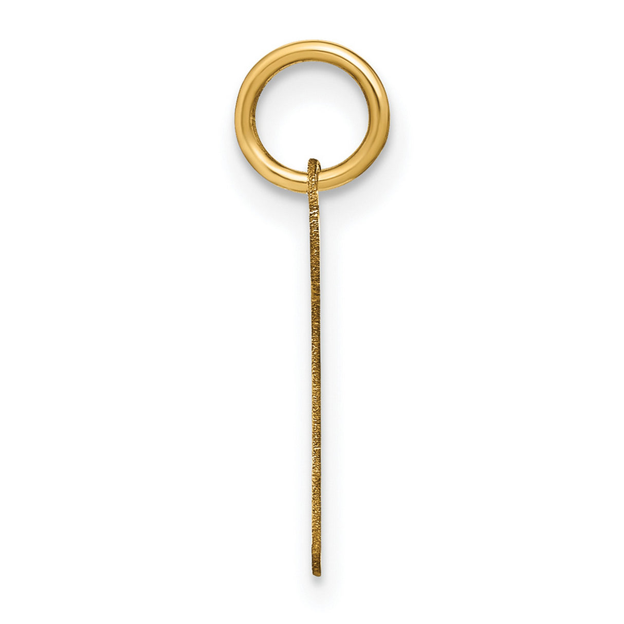 14k Yellow Gold Script Initial P Pendant, Polished Cursive Letter Charm for Women