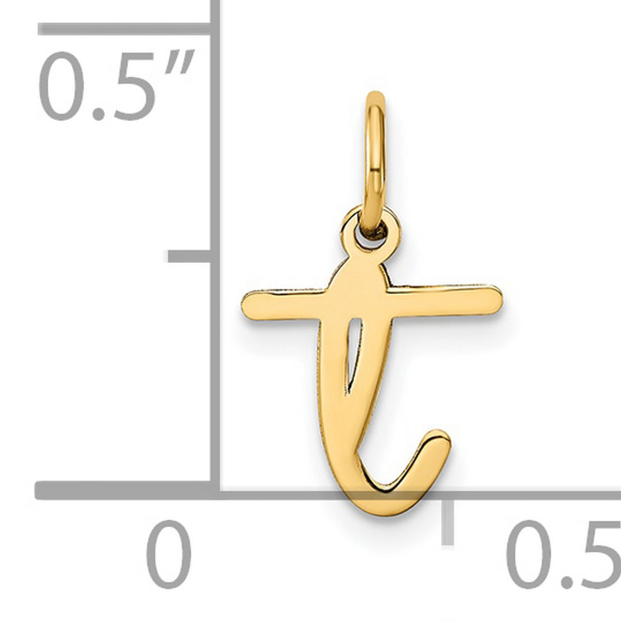 14k Yellow Gold Tau Cross Pendant, Christian Symbol of Faith and Devotion for Women