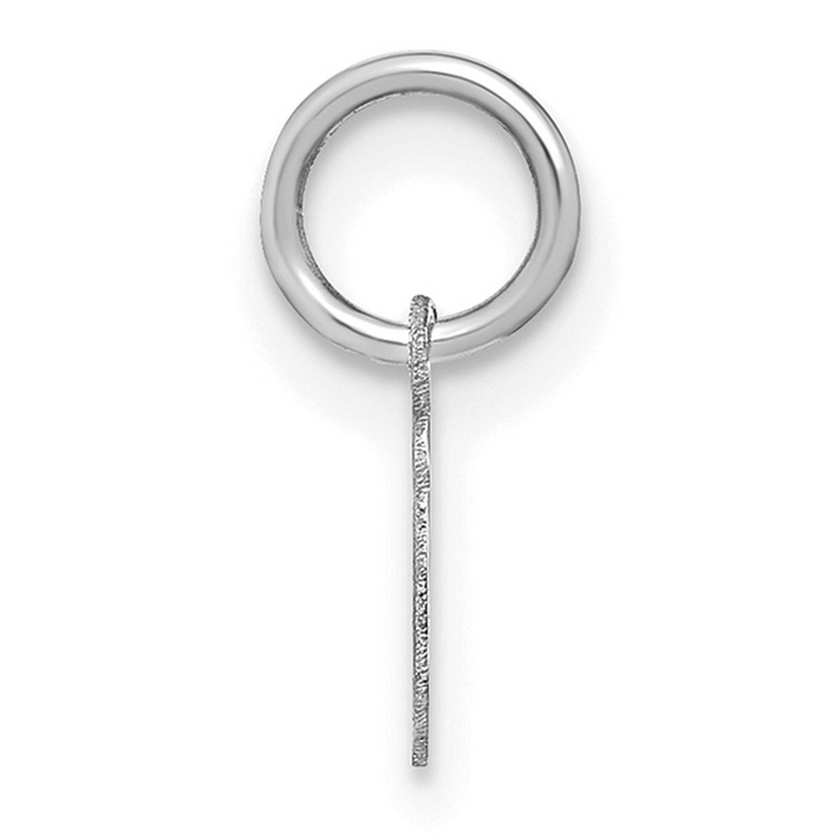 14k White Gold Letter J Pendant Charm, Dainty Lowercase Initial Jewelry for Women or Unisex Wear