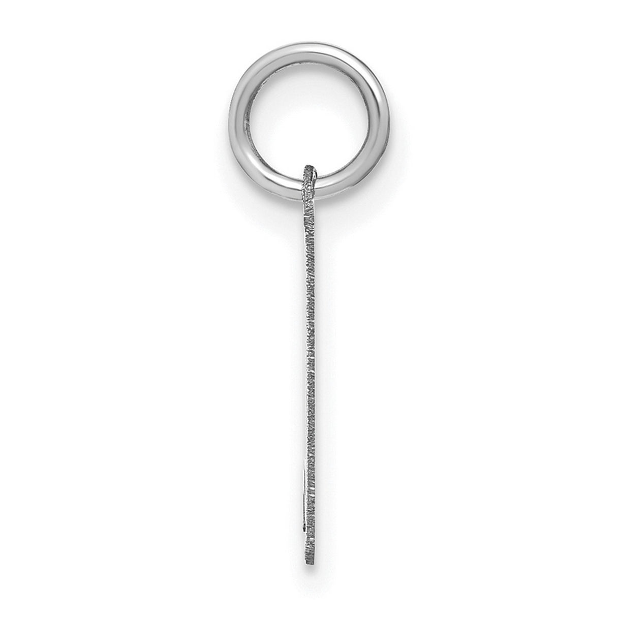 14k White Gold Letter K Pendant, Script Lowercase Initial Charm for Women
