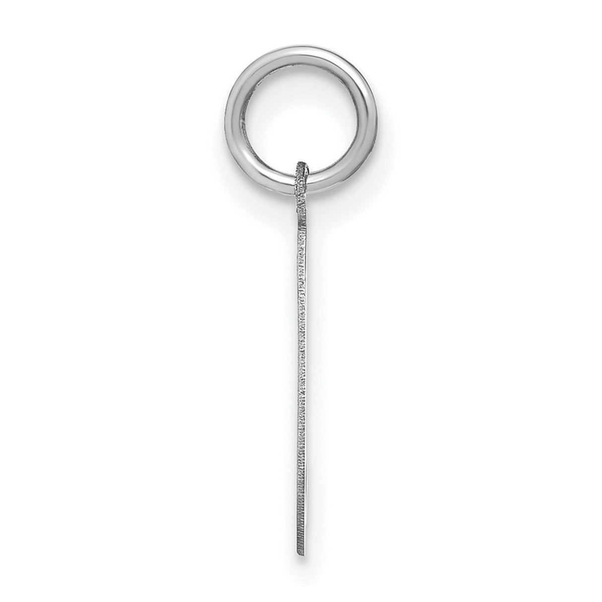 14k White Gold Script Letter L Pendant, Minimalist Initial Charm for Women