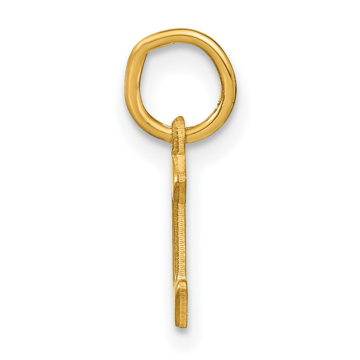 14k Yellow Gold Initial Pendant, Gothic Letter C Charm, Monogram Jewelry for Women or Unisex