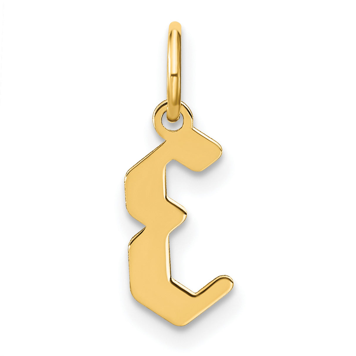 14k Yellow Gold Aleph Pendant, Hebrew Letter Charm Symbolizing Faith and Unity