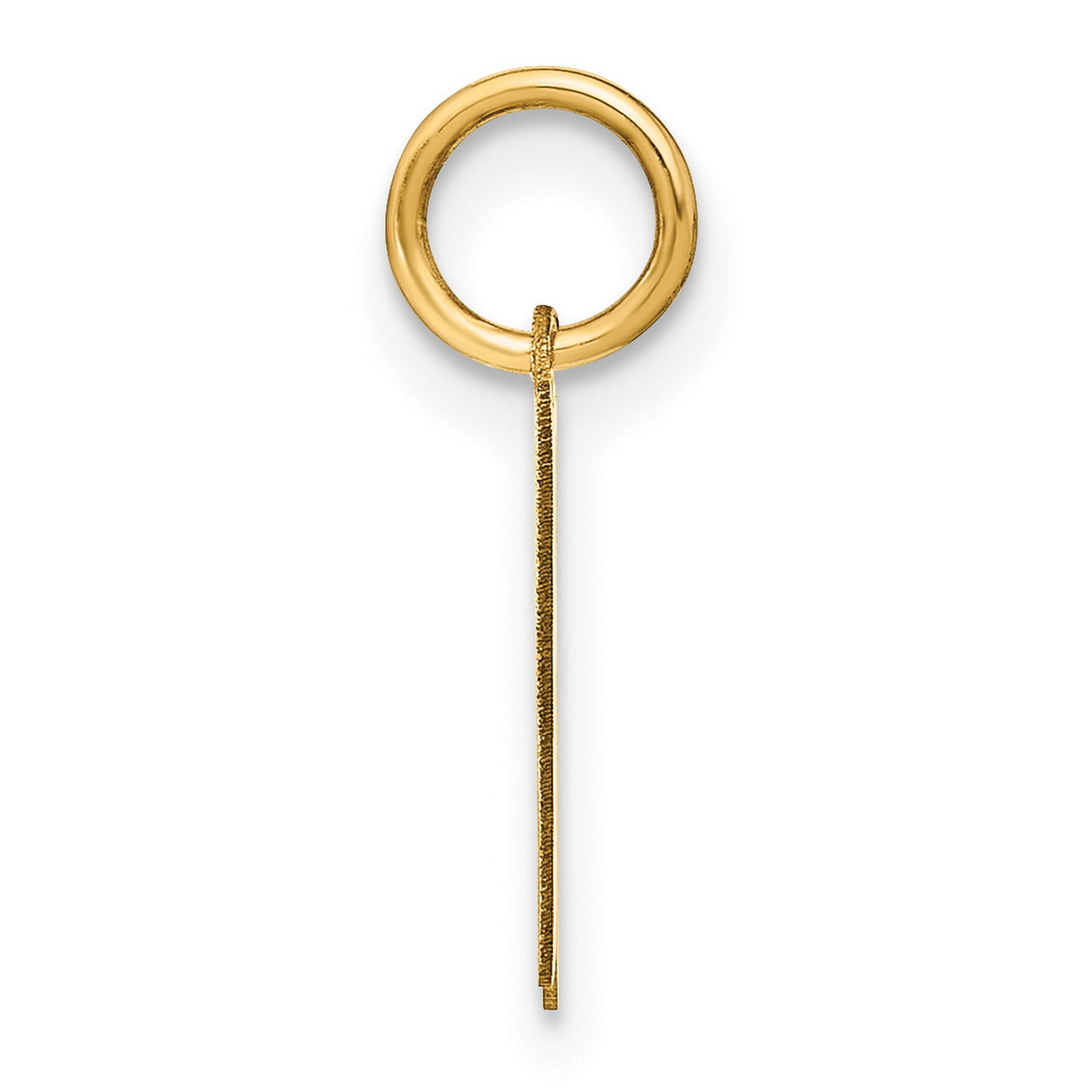 14k Yellow Gold Letter K Pendant, Old English Script Alphabet Charm, Gothic Monogram Jewelry