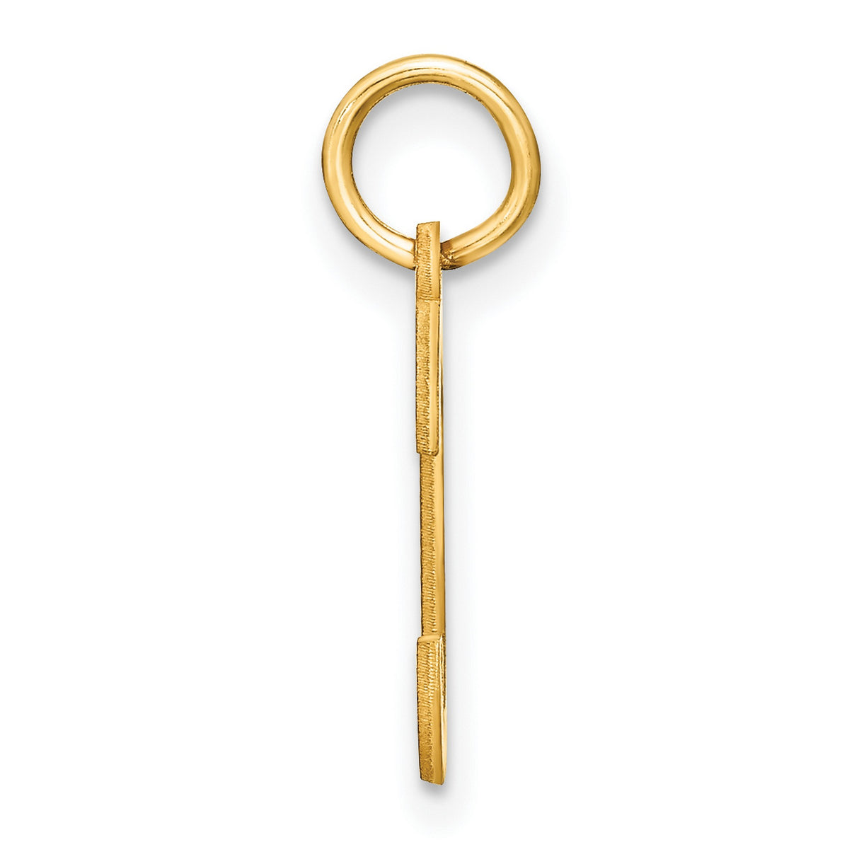 14k Yellow Gold Letter C Pendant Charm, Block Style Initial Monogram Jewelry for Women or Unisex