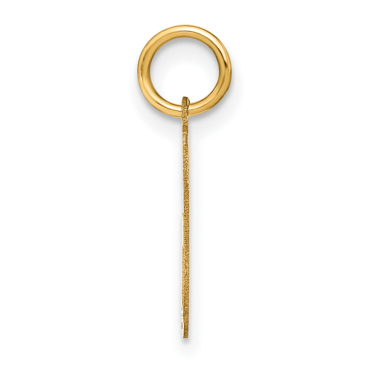 14k Yellow Gold Initial G Pendant Charm, Polished Block Letter Monogram, Unisex Jewelry