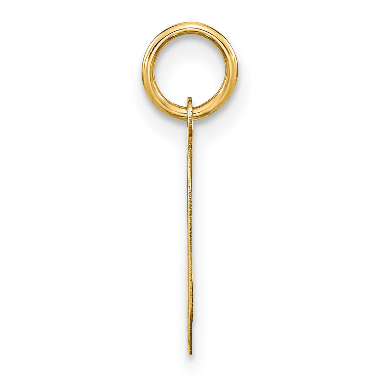 14k Yellow Gold Open Oval Pendant Charm, Minimalist Modern Unisex Jewelry