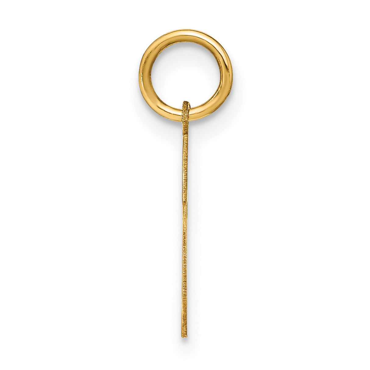 14k Yellow Gold Letter S Pendant Charm, Polished Initial Monogram for Women or Unisex Use