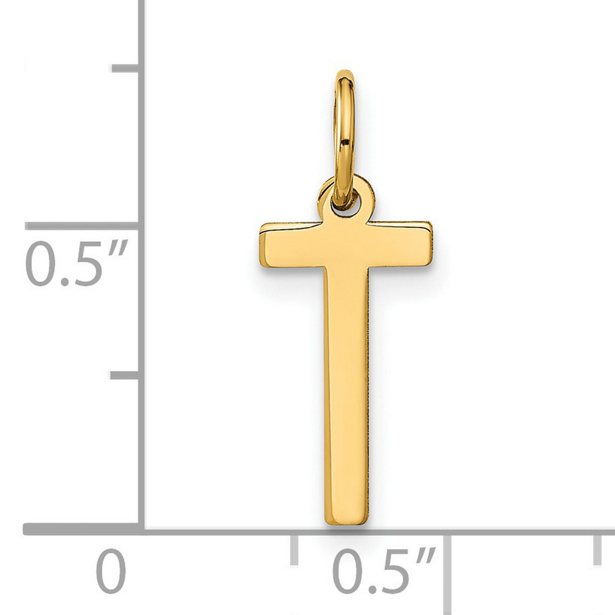 14k Yellow Gold Cross Pendant, Minimalist Christian Symbol, Unisex Catholic Charm