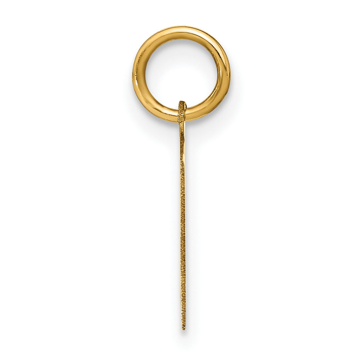 14k Yellow Gold Initial M Pendant Charm, Block Letter Monogram Design, Polished Alphabet Jewelry