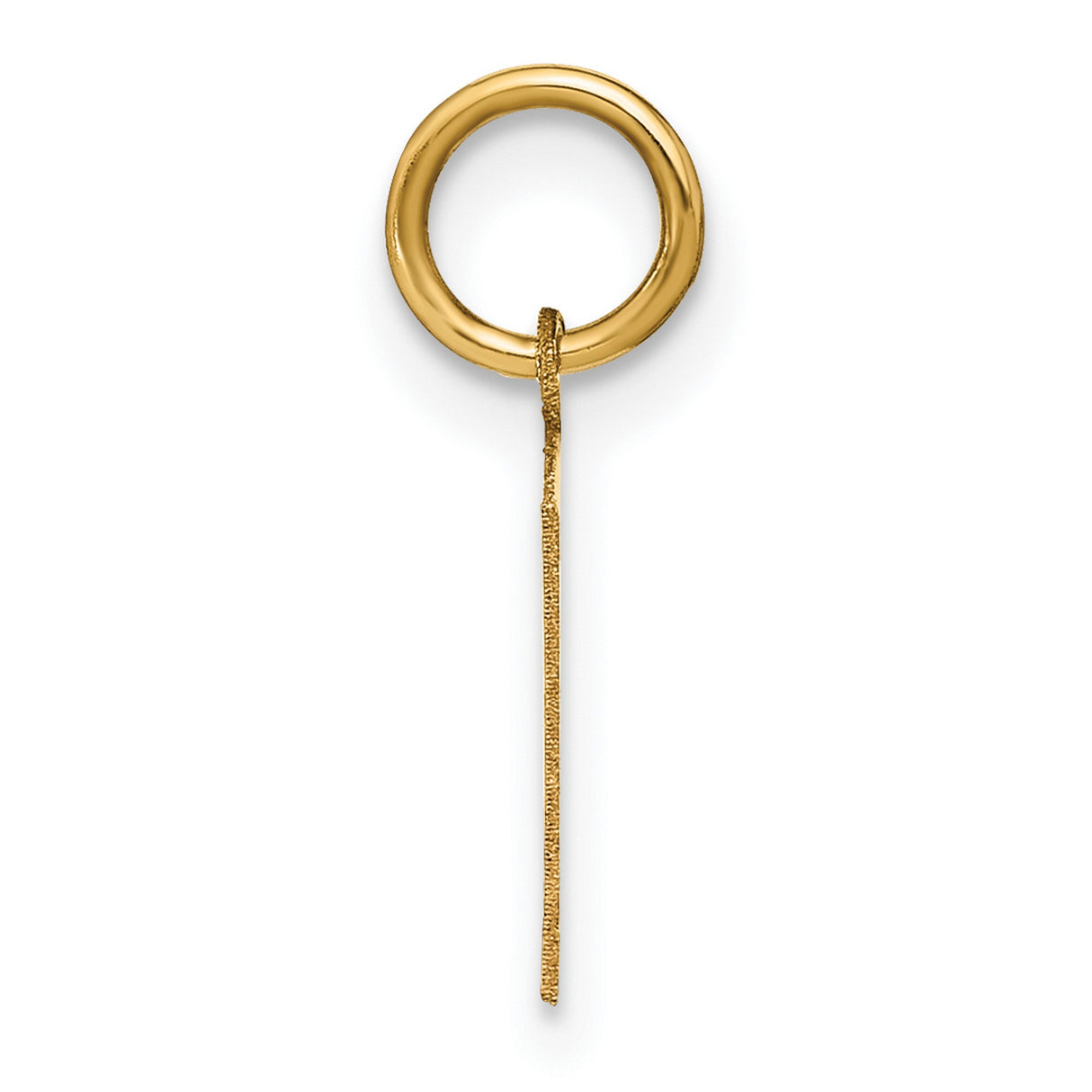 Letter P Initial Charm Pendant in Real 14k Yellow Gold