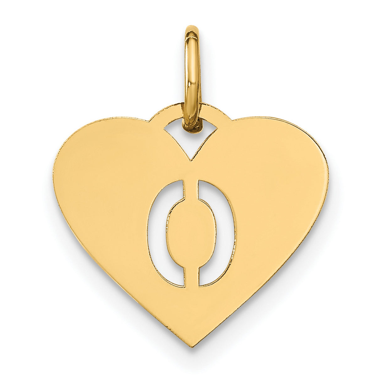 14k Yellow Gold Duafe Pendant with Heart Adinkra Symbol, African Cultural Charm